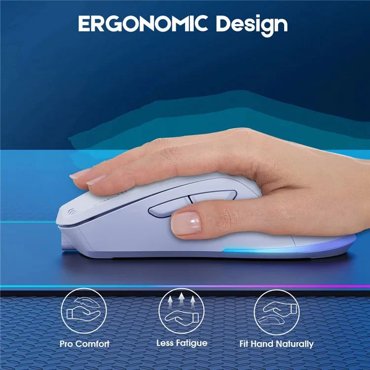 Onikuma CW917 Dual Mode RGB Gaming Mouse – White